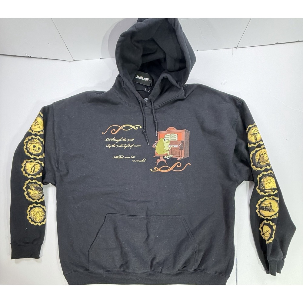 Over the Garden Wall Black Hoodie Cartoon Network Sleeve Graphic 2XL